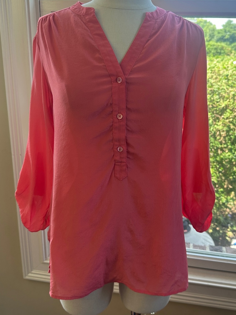 Tommy Bahama Silk Button Down Blouse, Size XXS